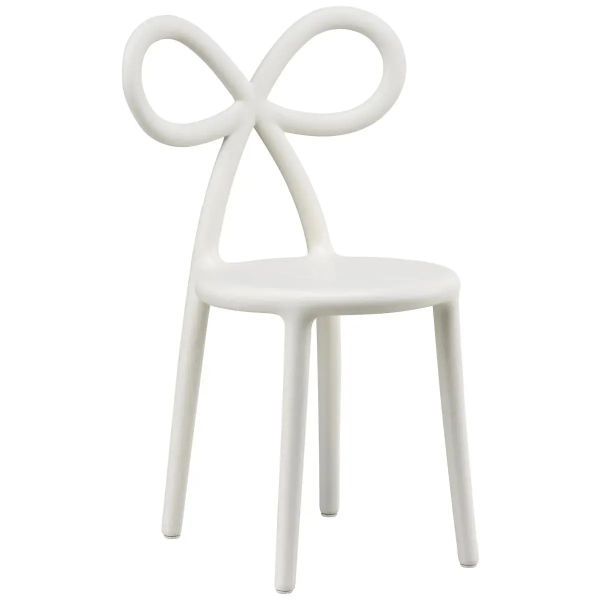 White Bow Resin Chair