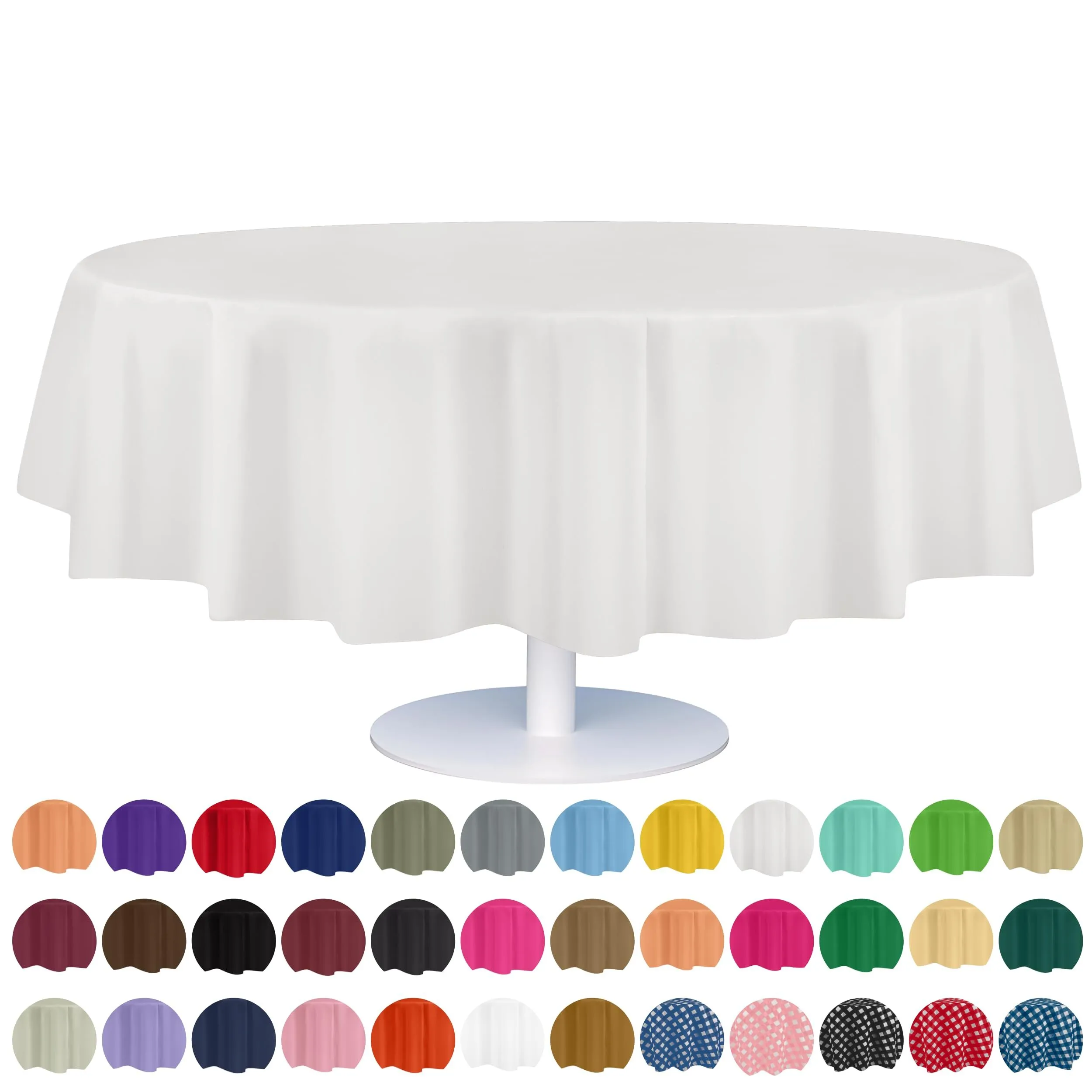 LINEN ROUND TABLES  (Half way down)