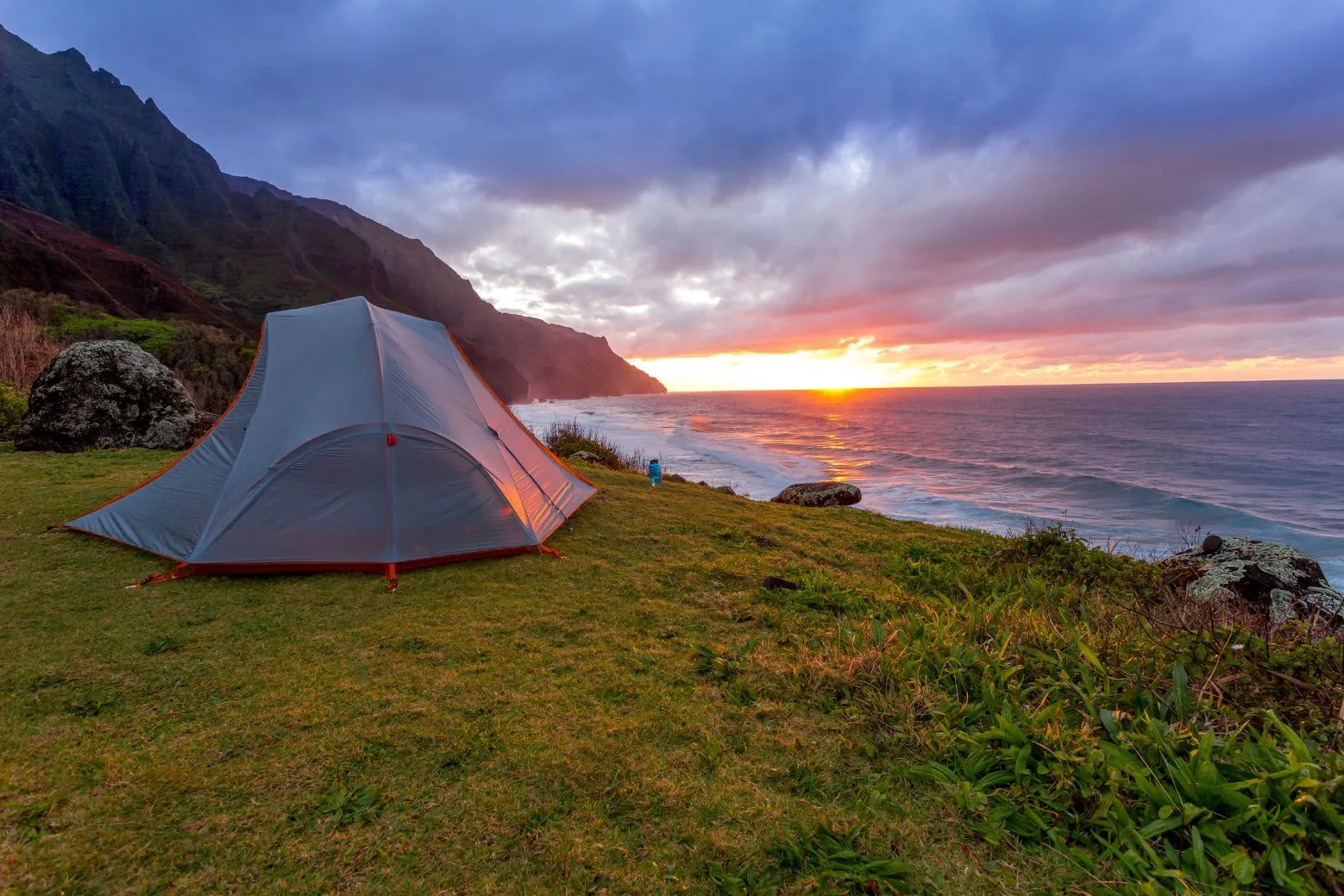 Kalalau Napali backpacking and camping rental set Pitch A Tent Kauai