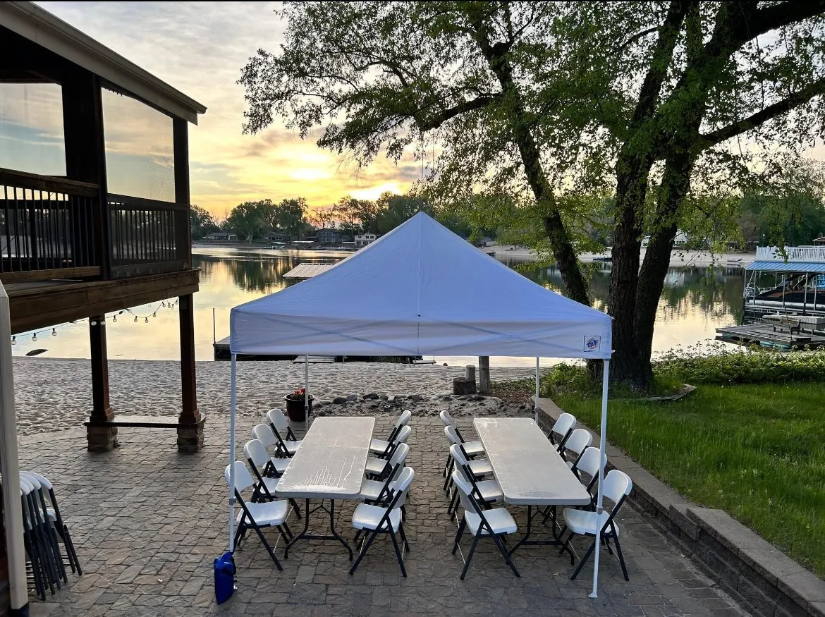The Party Starter 10x10 Tent ,Tables, & Chair