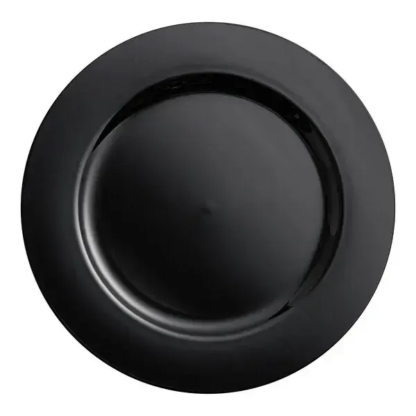 Black Charger Plate 13" Plastic