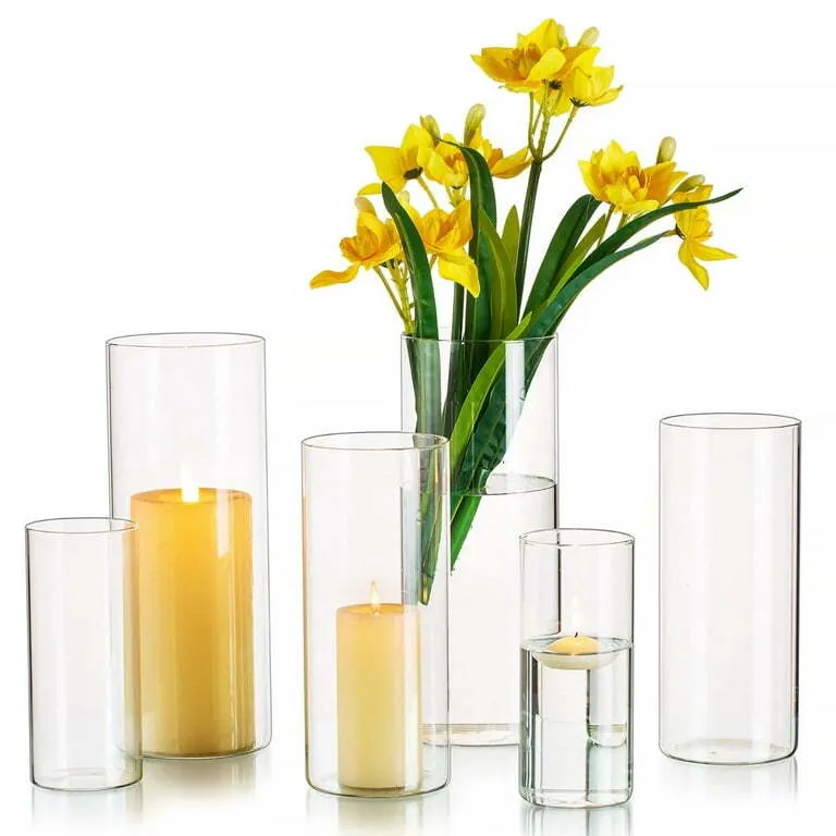 Cylinder Vases Diameter  "3 7/8 x  10 Height