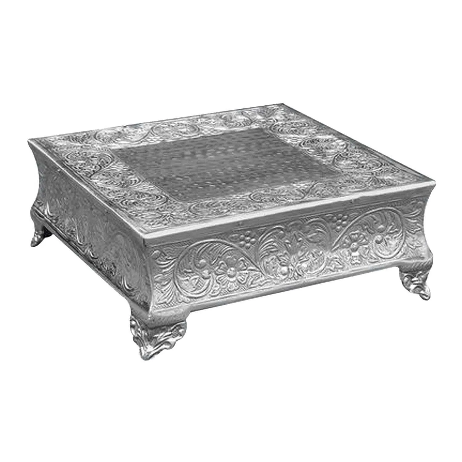 Silver Wedding Cake Stand Square 16' x 16'