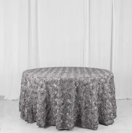 Gray Round Table Cloth