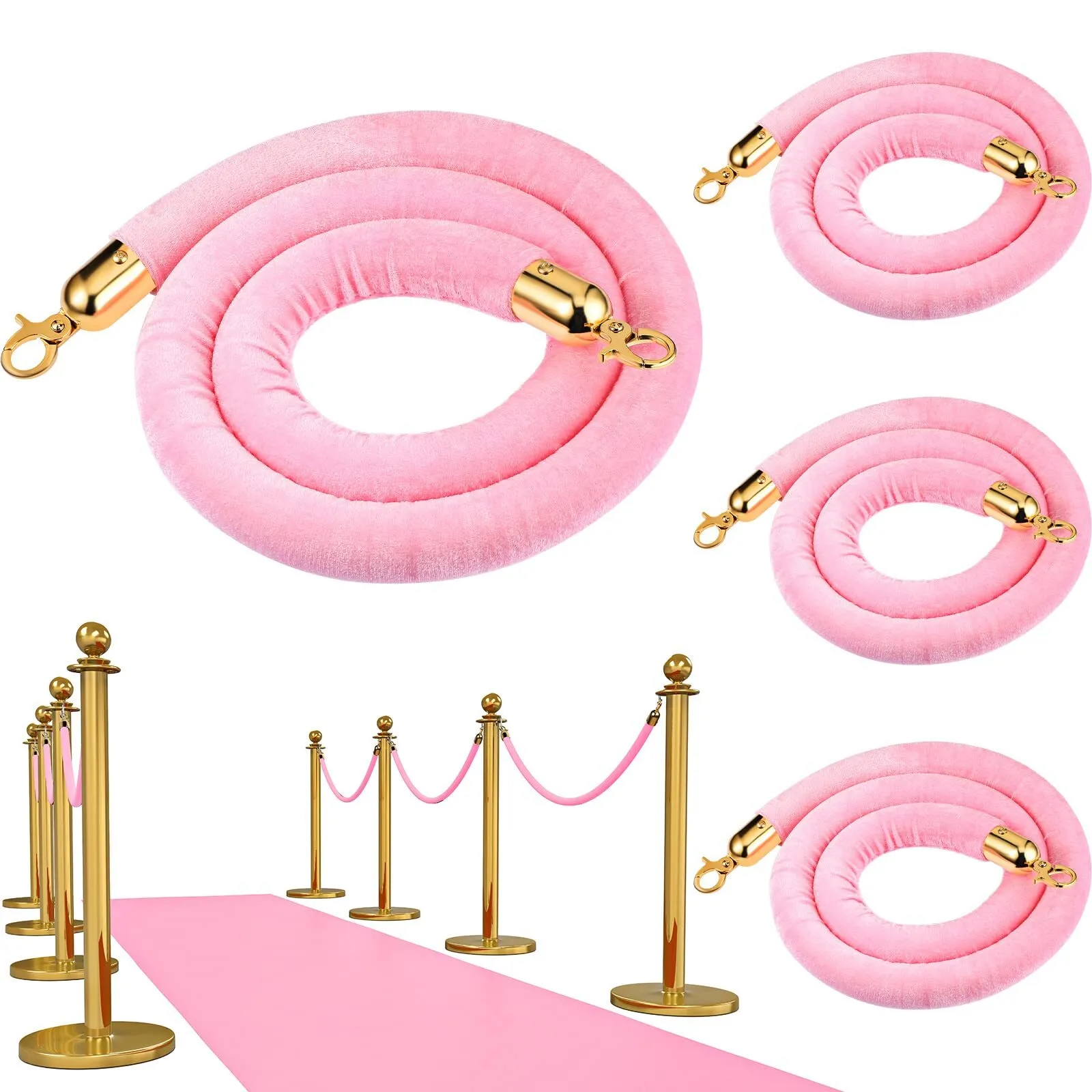 Pink Velvet Stanchion Ropes