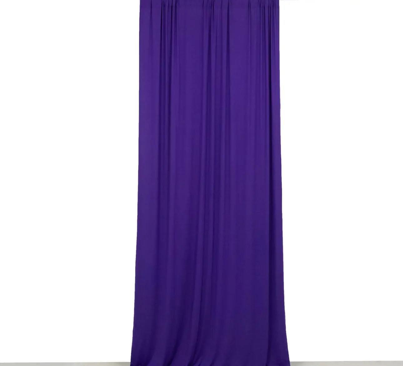 Purple 4-Way Stretch Spandex Event Curtain Drapes, Wrinkle Free Backdrop Event Panel with Rod Pockets - 5ftx10ft