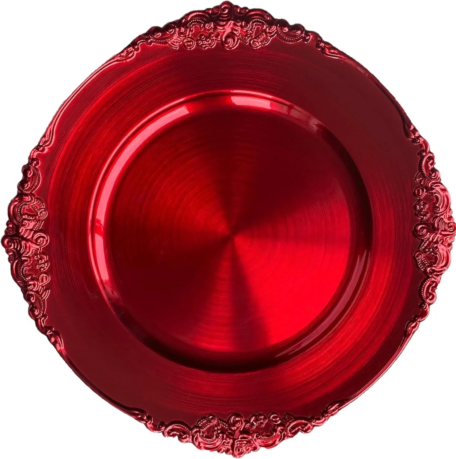 Holiday Henilosson Red Charger Plates 