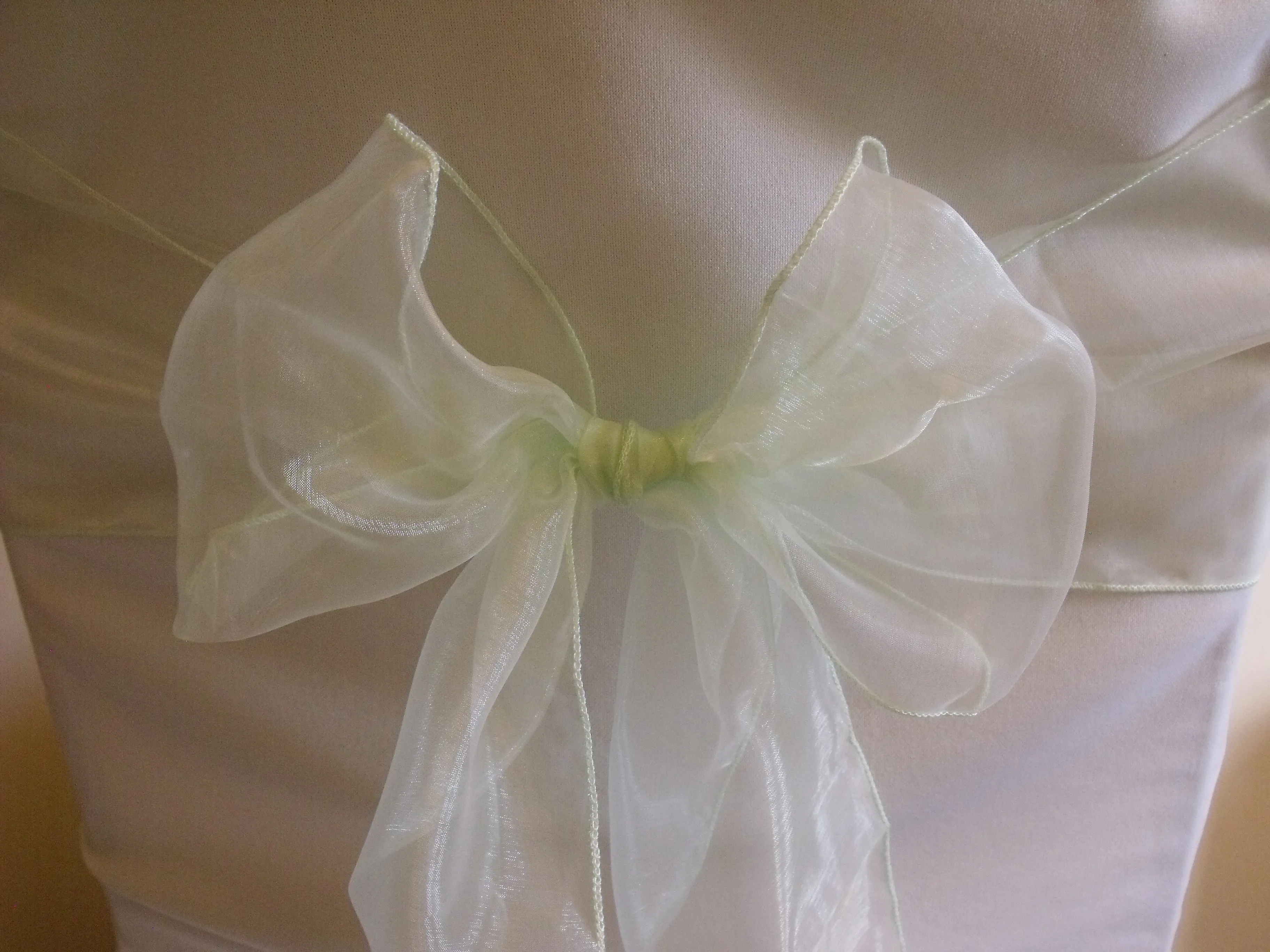Pastel Mint Green Organza Chair Sash Hire