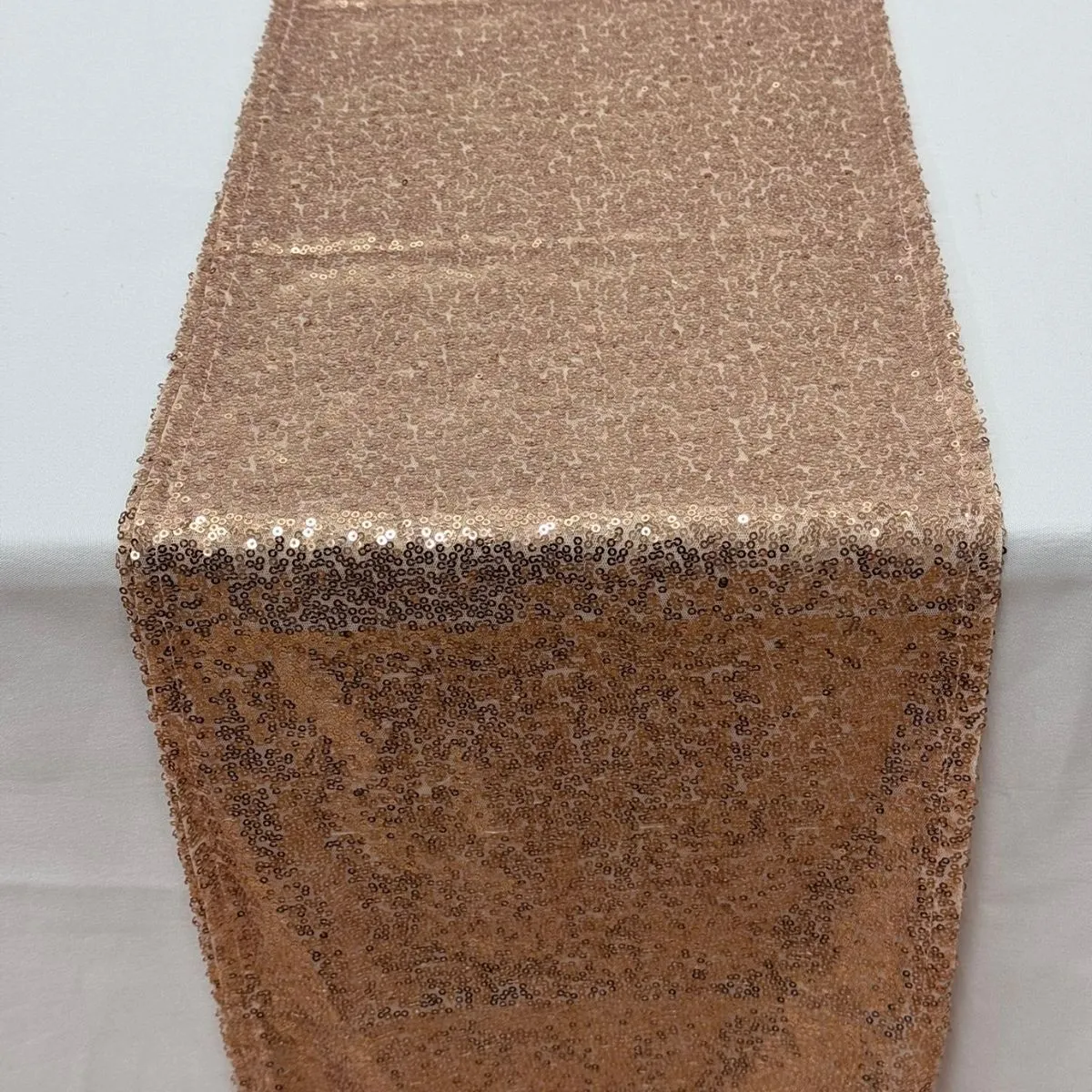 Nude Sequin Table Runner Hire