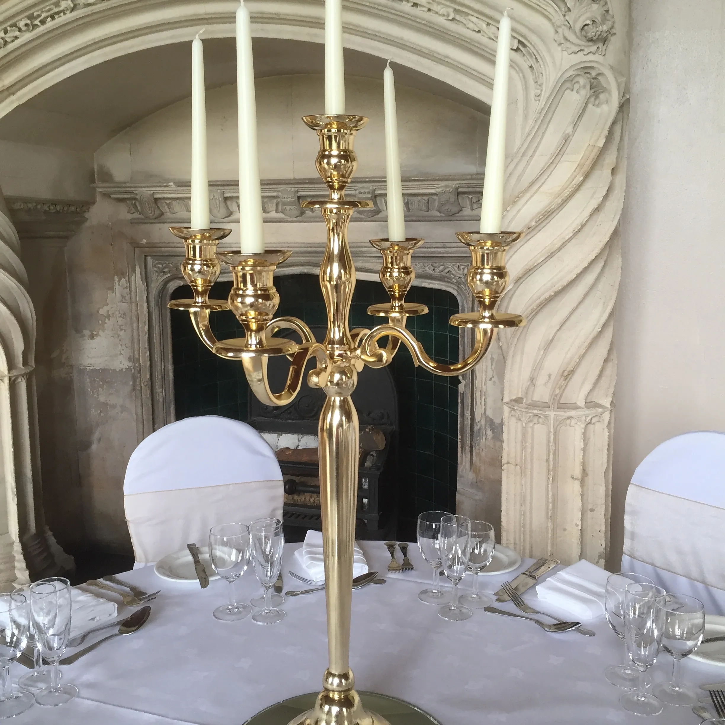 60cm Gold Candelabra