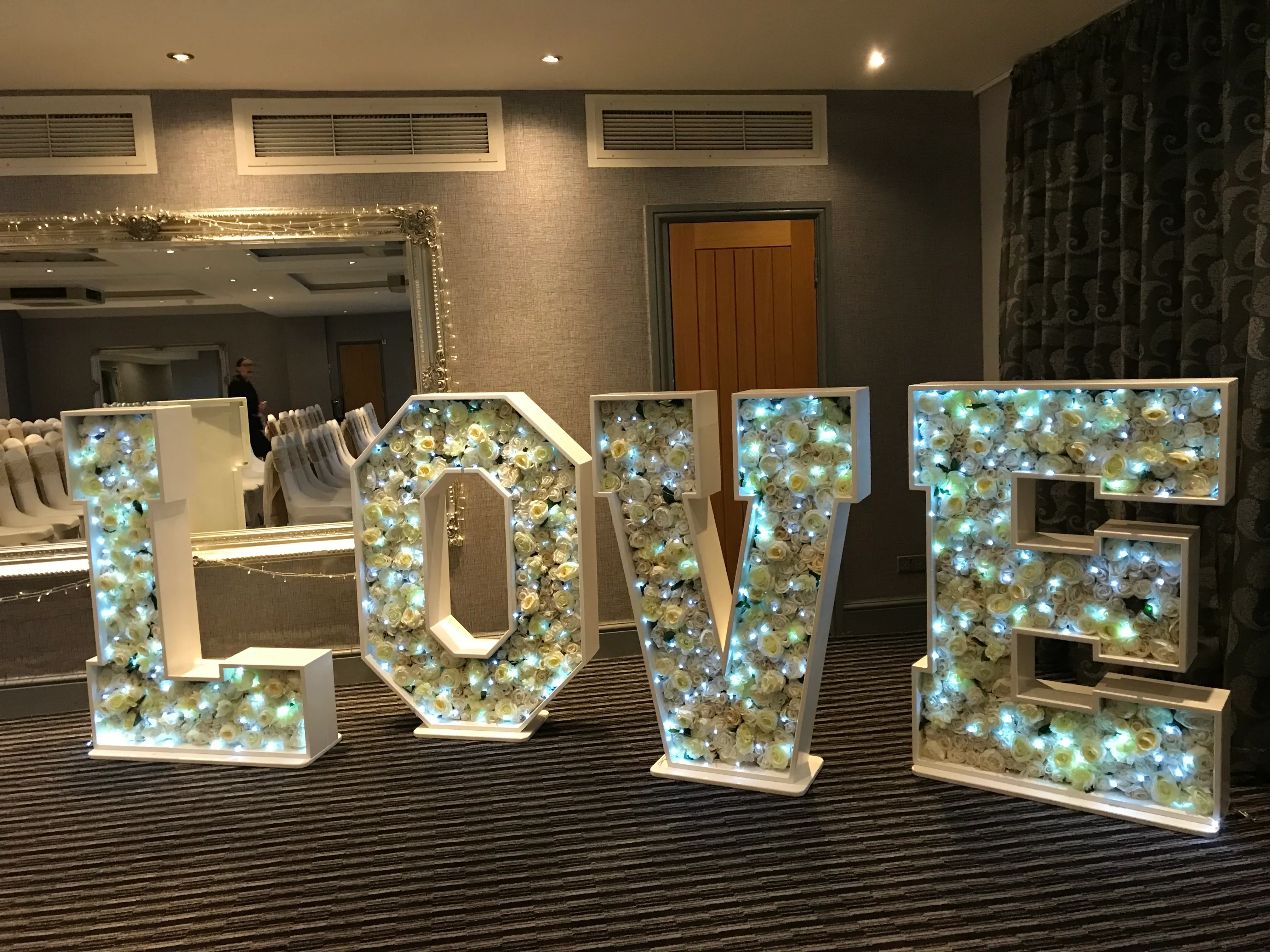 4ft Tall Flower LOVE letters