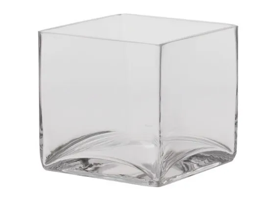 12cm Glass Cube Vase