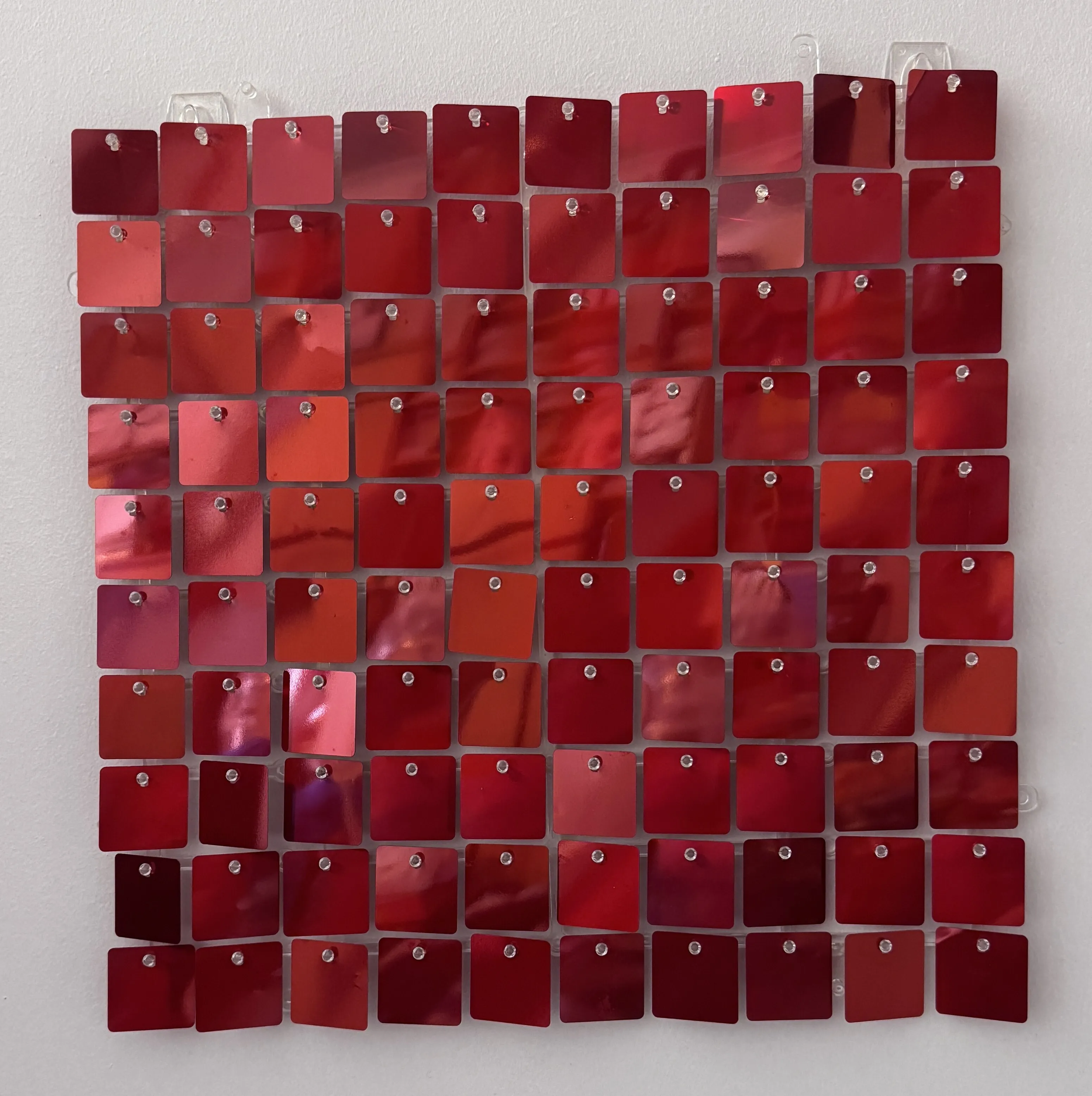 7ft by 7ft Fancy Red Shimmer Sequin Wall Backdrop - Only