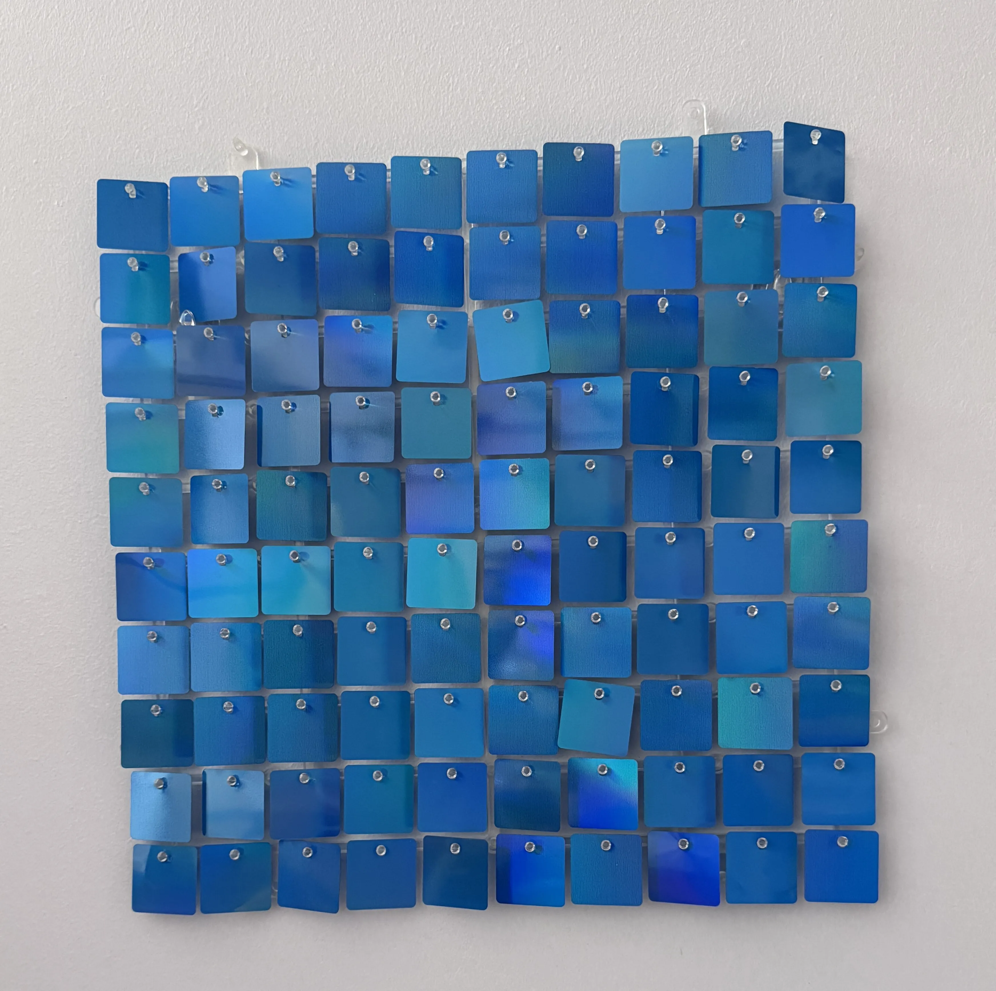 6ft by 6ft Mirror Blue Shimmer Sequin Wall Backdrop - Only