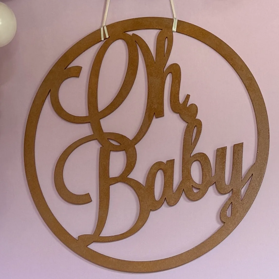 50cm Oh Baby Wooden Hoop Ring Hire