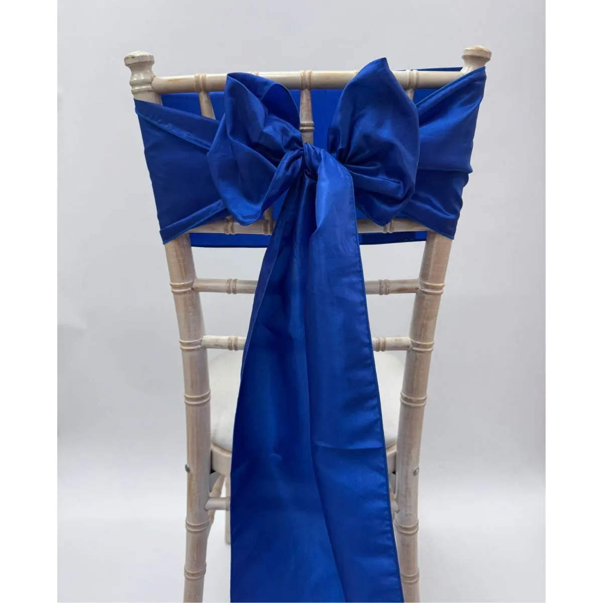 Royal Blue Taffeta Chair Sash Hire