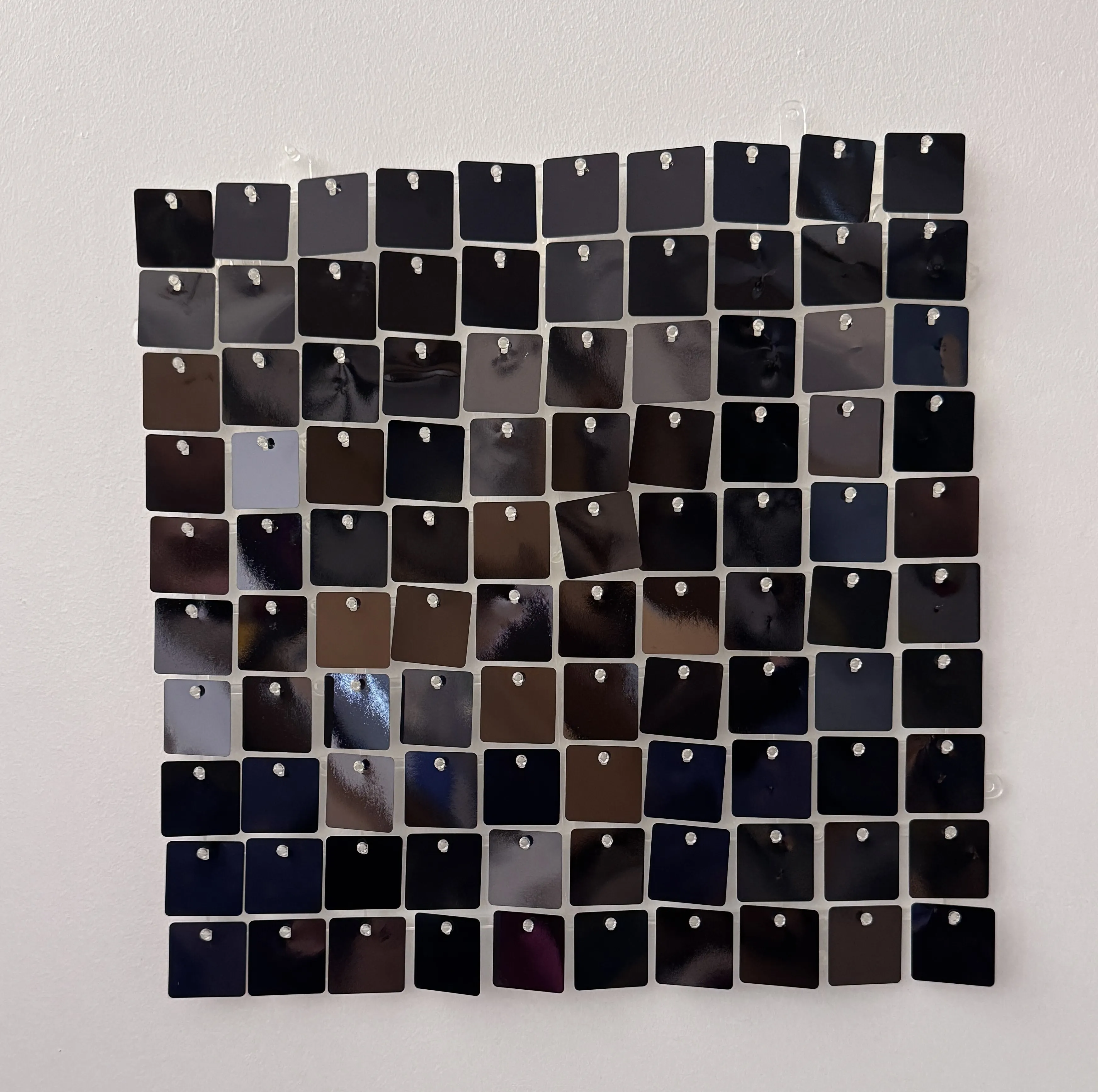 6ft by 6ft Mirror Black Shimmer Sequin Wall Backdrop - Only