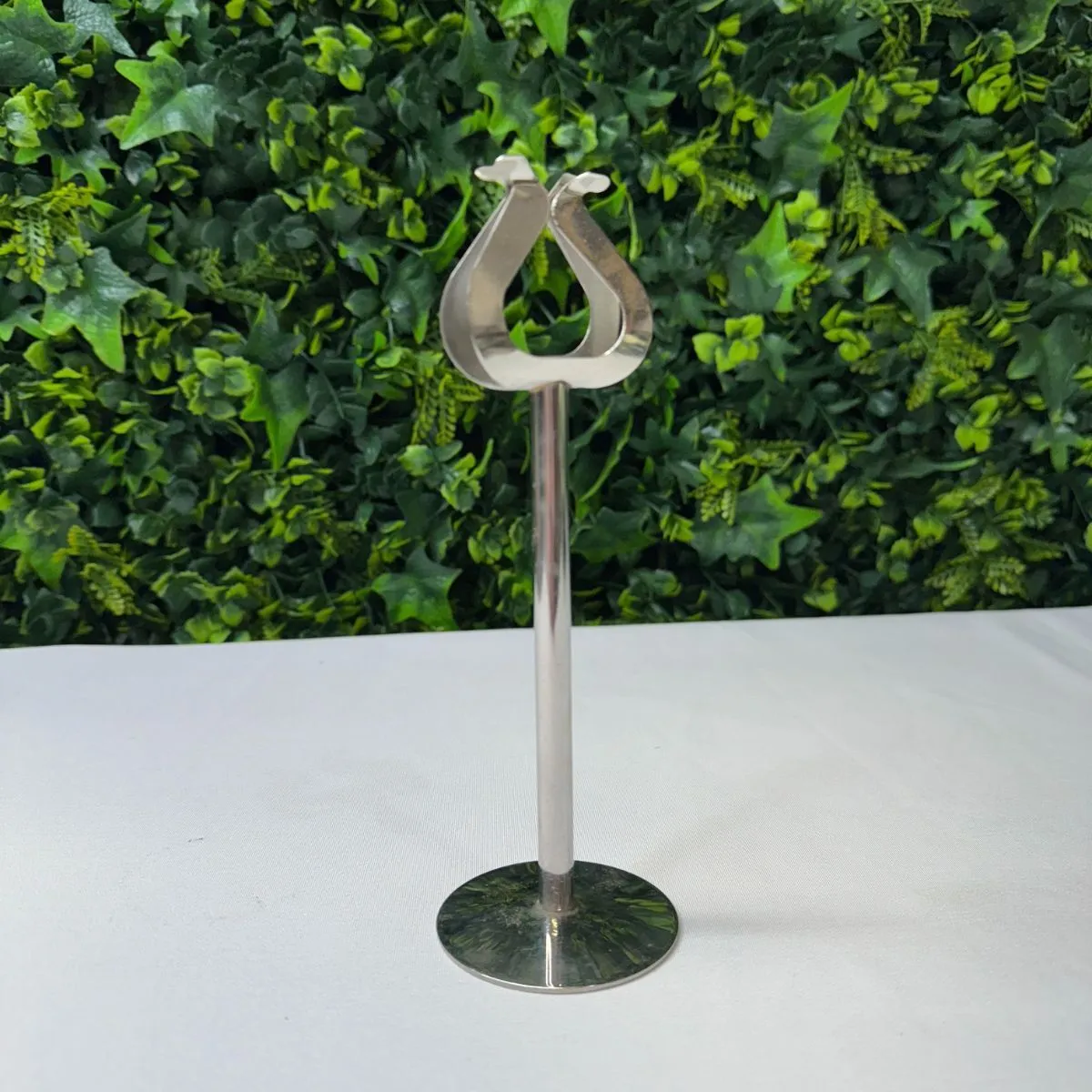 Silver Table Number Holders - 20cm Tall For Hire