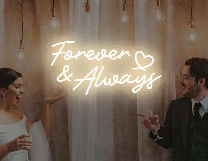 Forever & Always Neon Sign Light