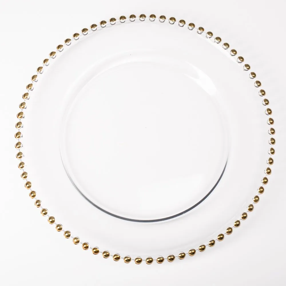 Glass Gold Bead Charger