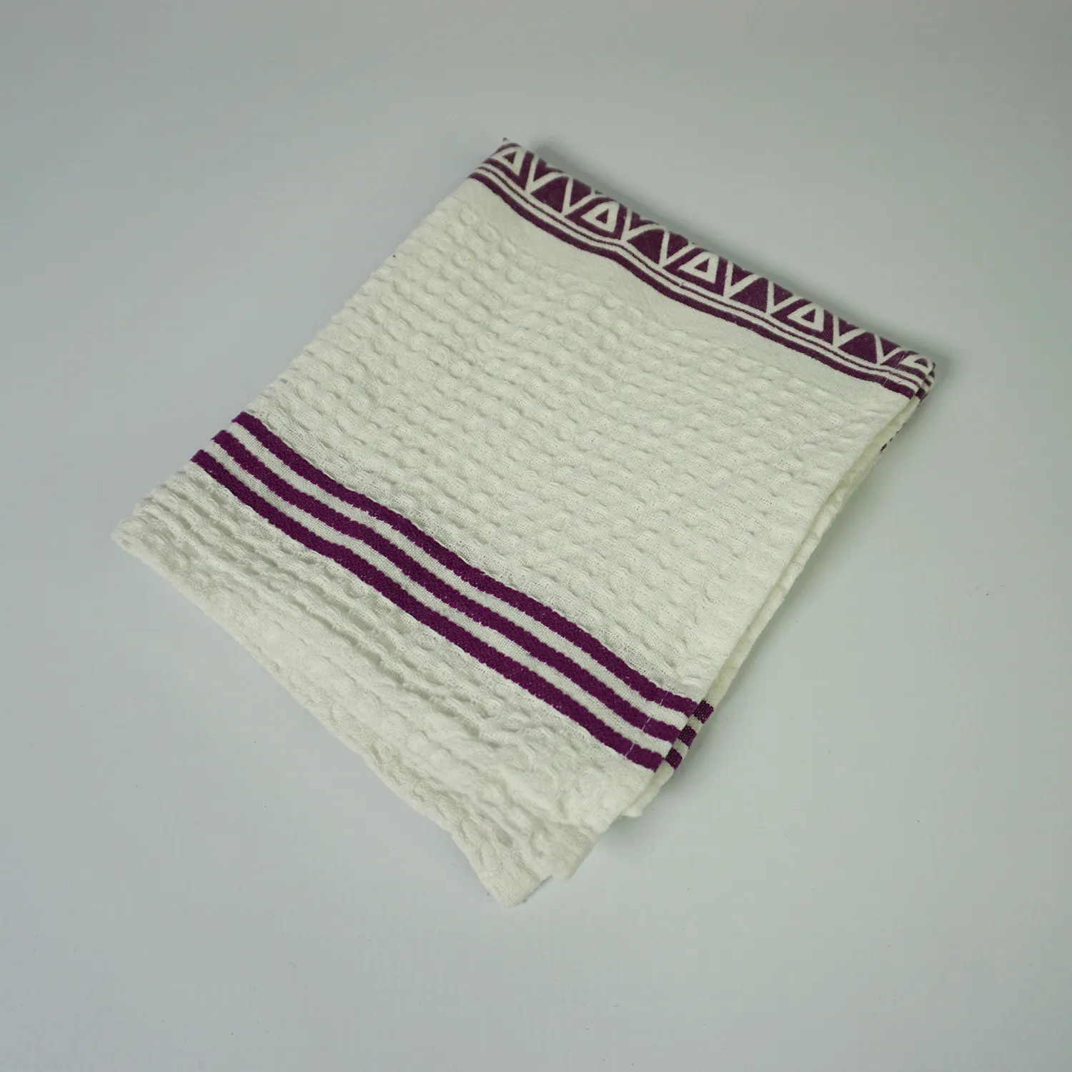 Purple and White Stripe Dish Cloth