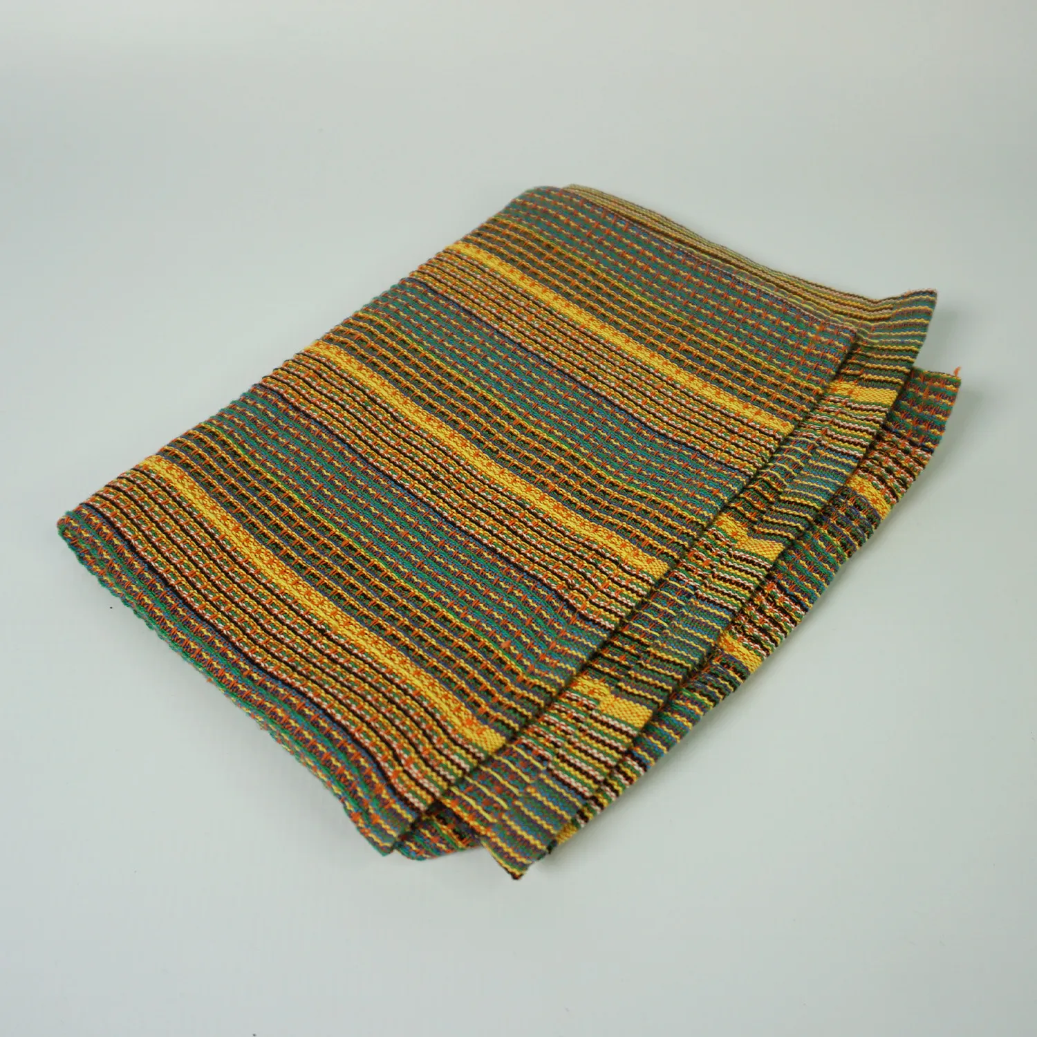 Orange and Green Strip Dish Cloth