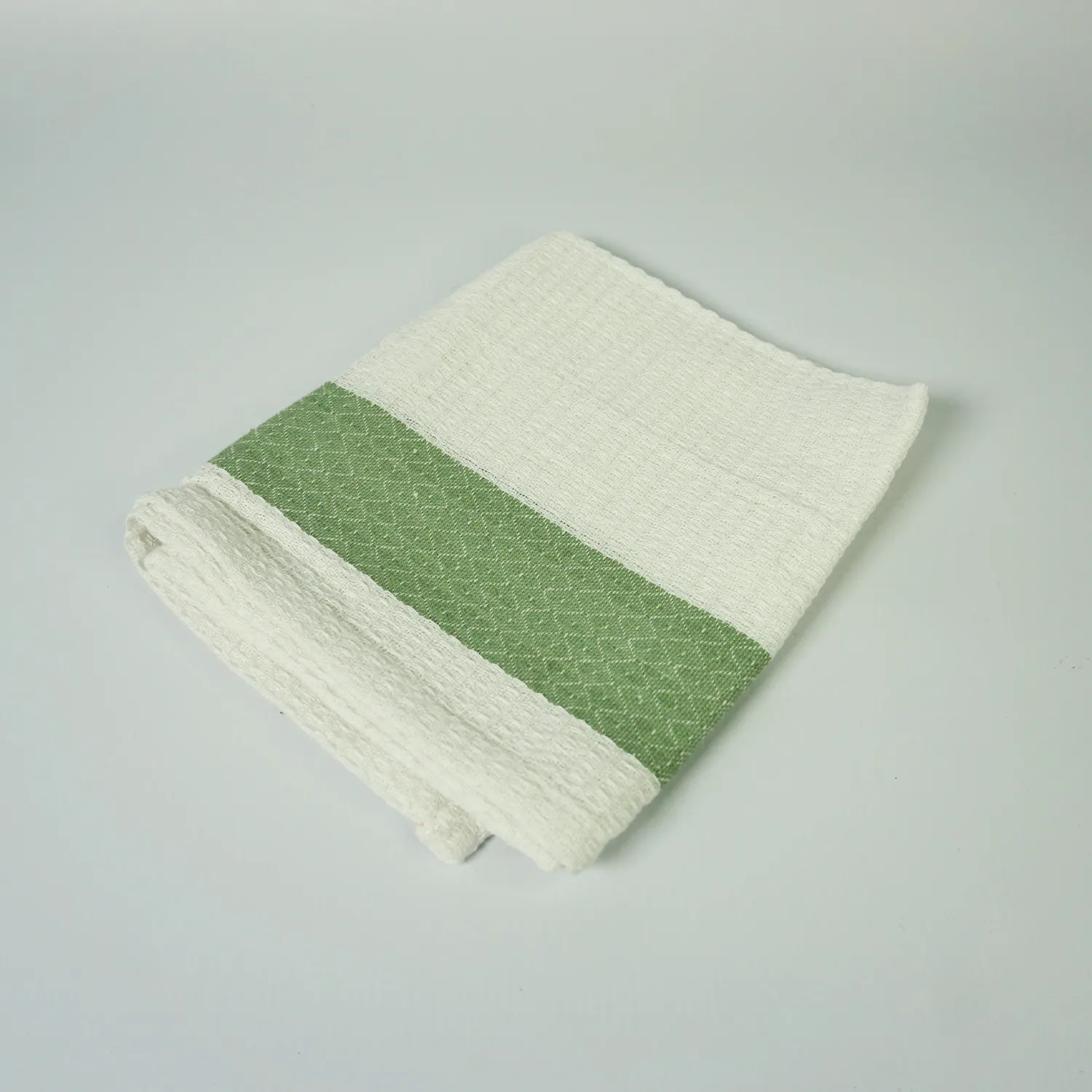 Green and White Dish Cloth