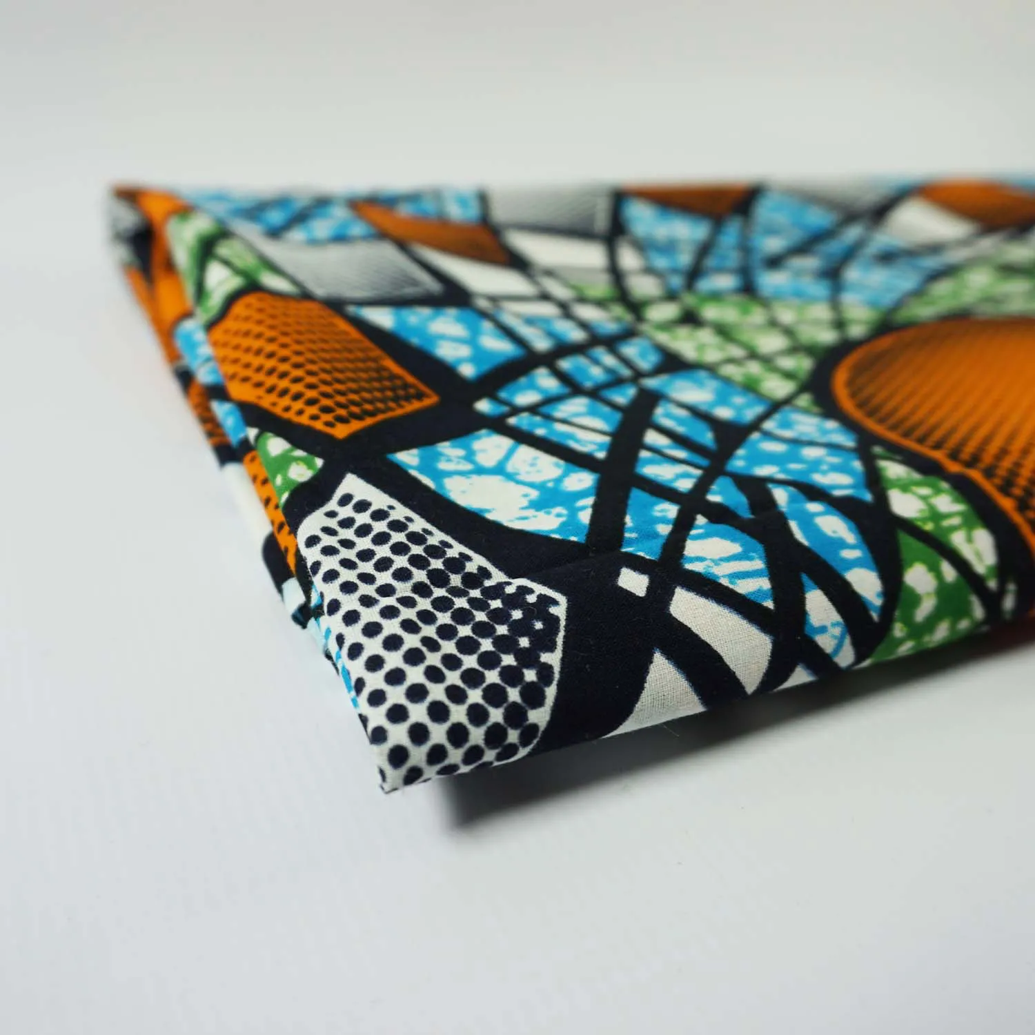 Orange and Blue African Fabric