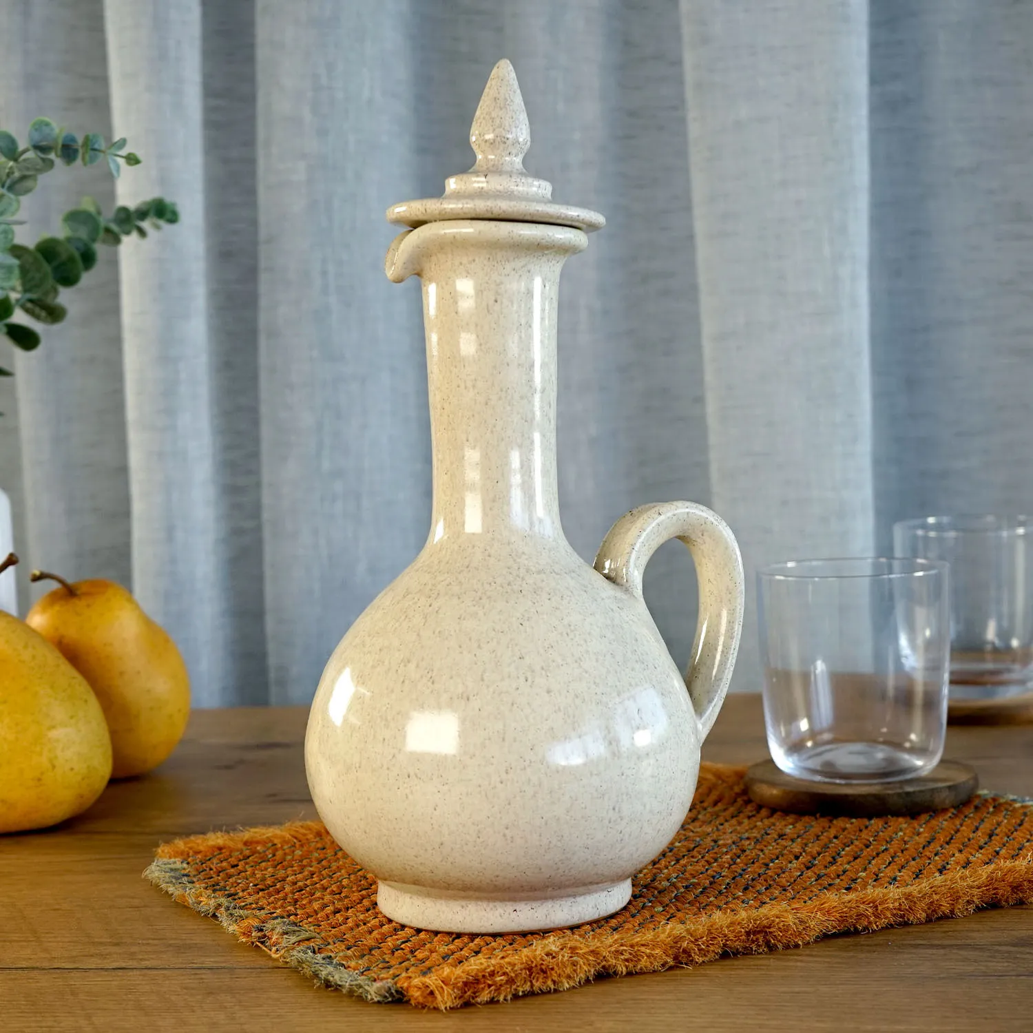 Large Beige Cruet