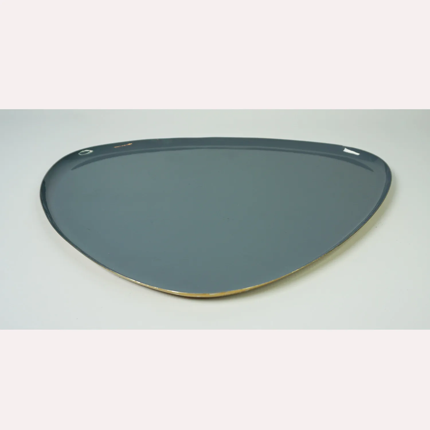 Grey Triangular Metal Tray