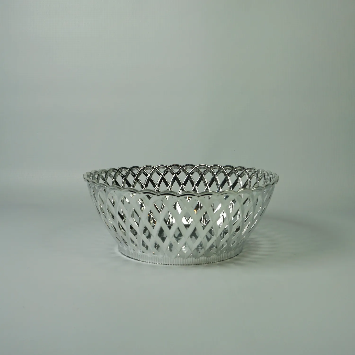 Silver Plastic Bread Basket