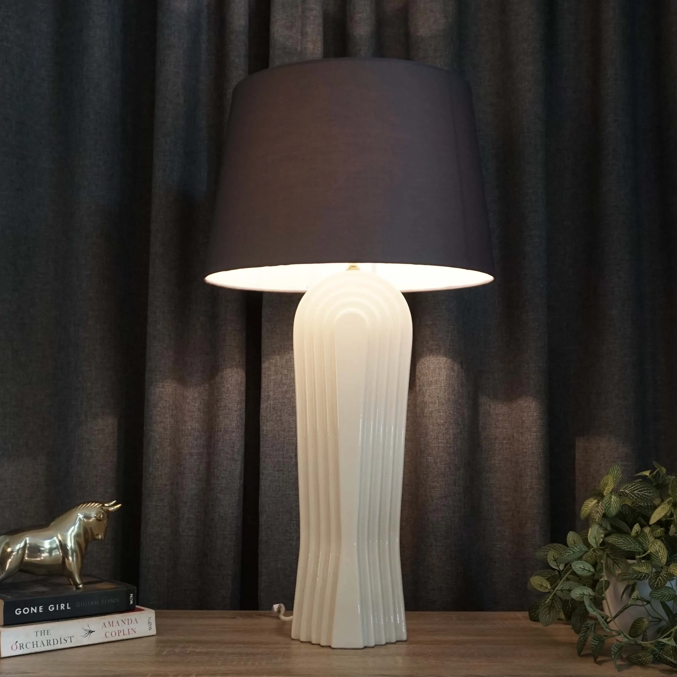 White Art Deco Lamp