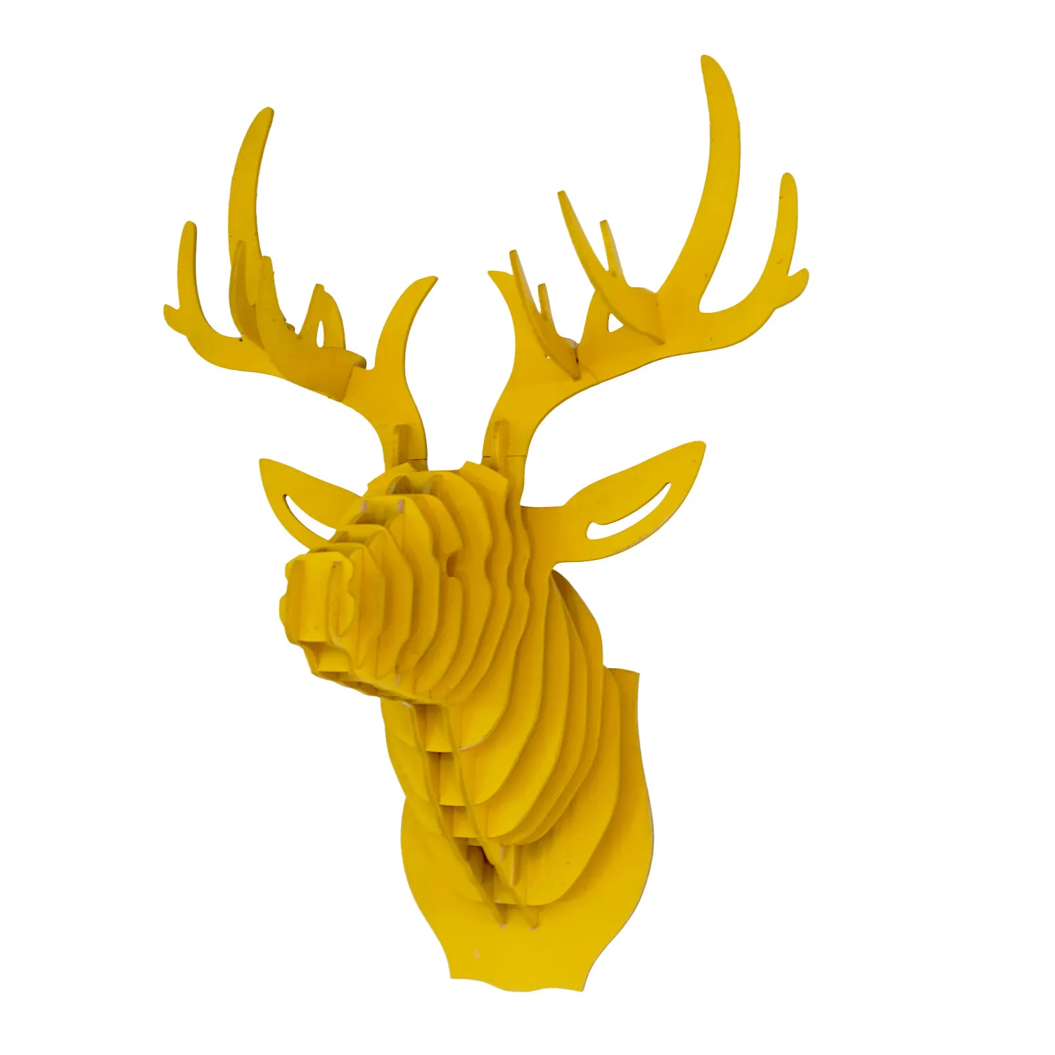 Mustard Yellow Deer Head