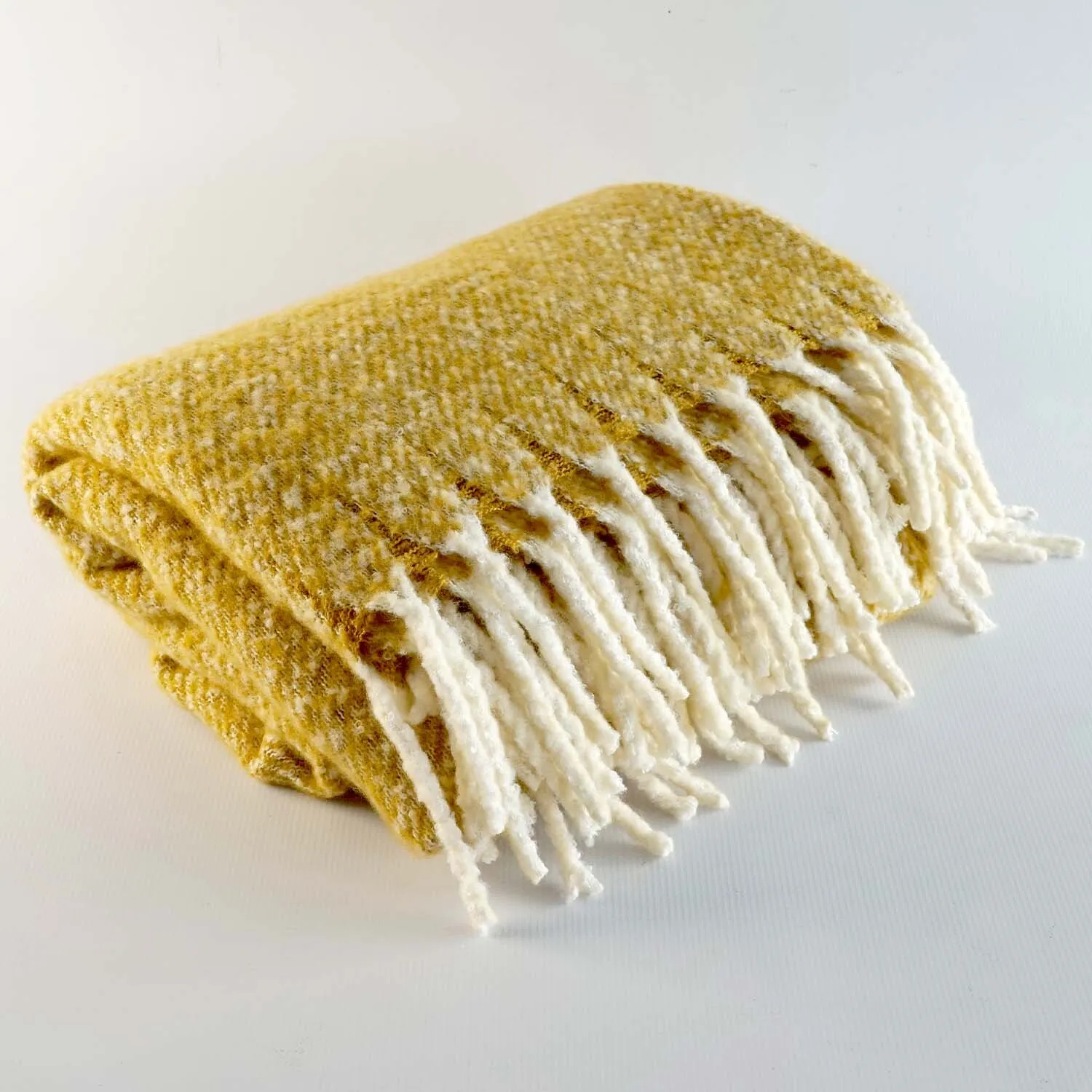 Golden Fuzzy Throw
