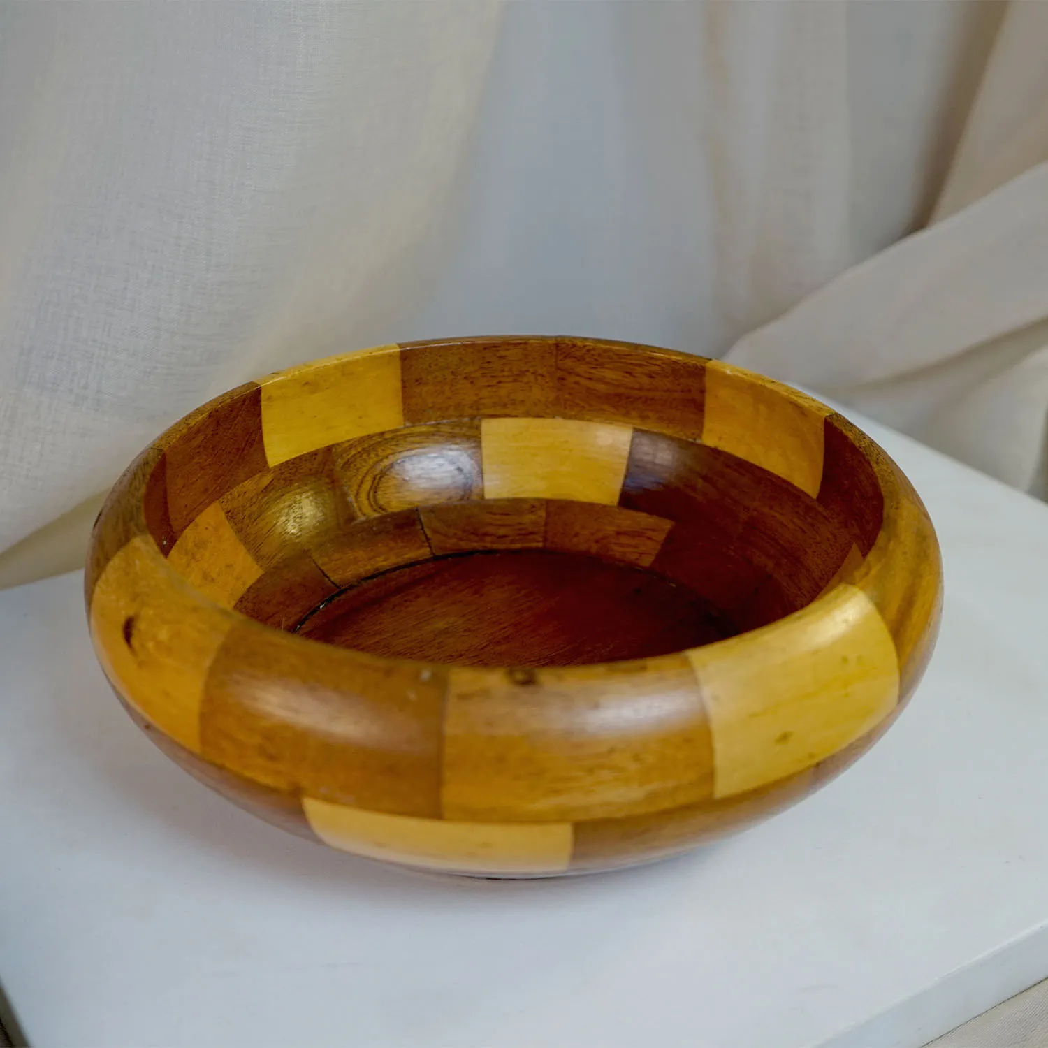 Wood Patchwork Bowl