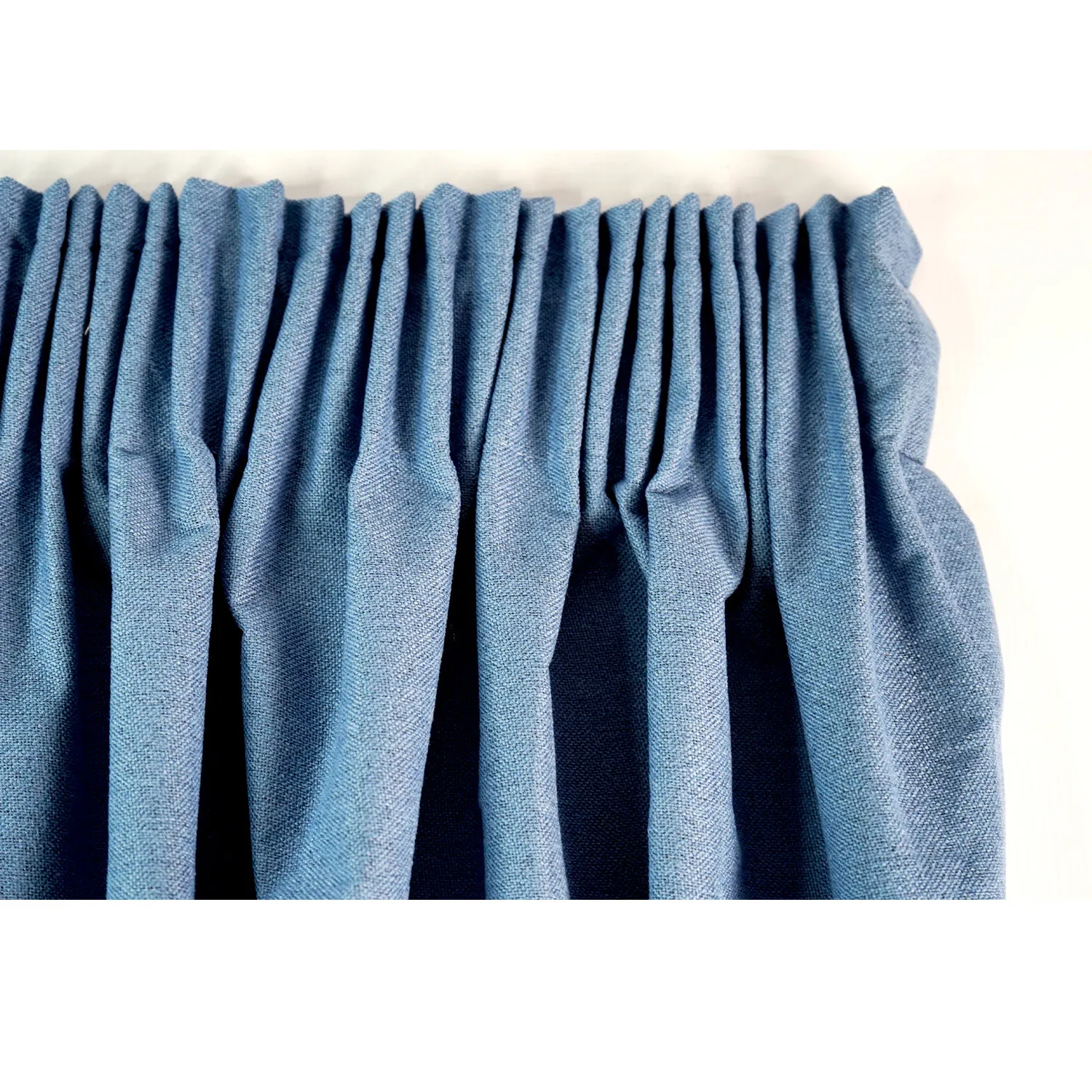 Set of Mid Blue Curtains, 240cm Drop, 260cm W