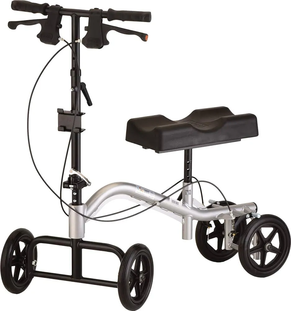 Nova Knee Walker(Knee Scooter) Metallic Silver 300 Lb capacity-TKW-12