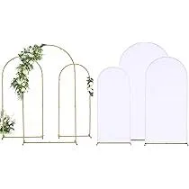 set of 3 gold arch backdrop-7.2 ft, 6.6 ft, 5.9 ft