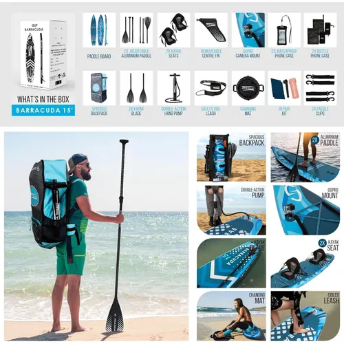 Switch two person SUP to Kayak Bundle