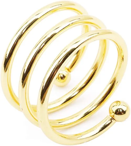 Attache serviette spirale or