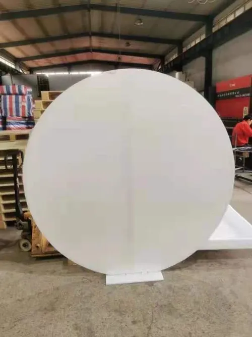 Support décoratif rond blanc plein 6,6'