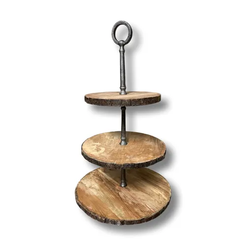 Support Gateau bois (4 morceaux)