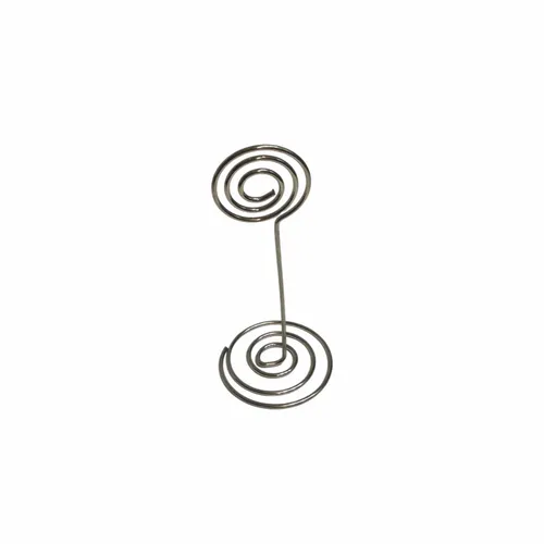 Support numéro/noms de table spirale argent