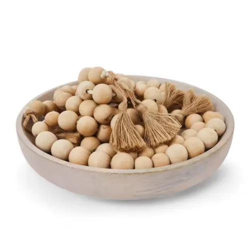 Wooden bead natural garland