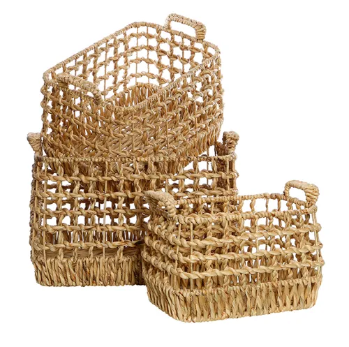 Natural Weave Rectangle Basket