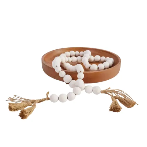 Wooden White Beads Garland