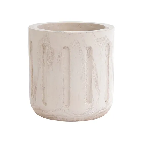 Light wooden pot large