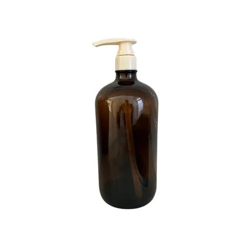 Amber Glass Soap Dispenser