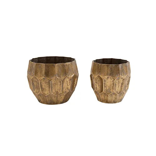 Metal gold honeycomb Pot 