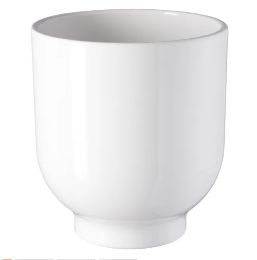 White Ceramic Gloss Pot Large